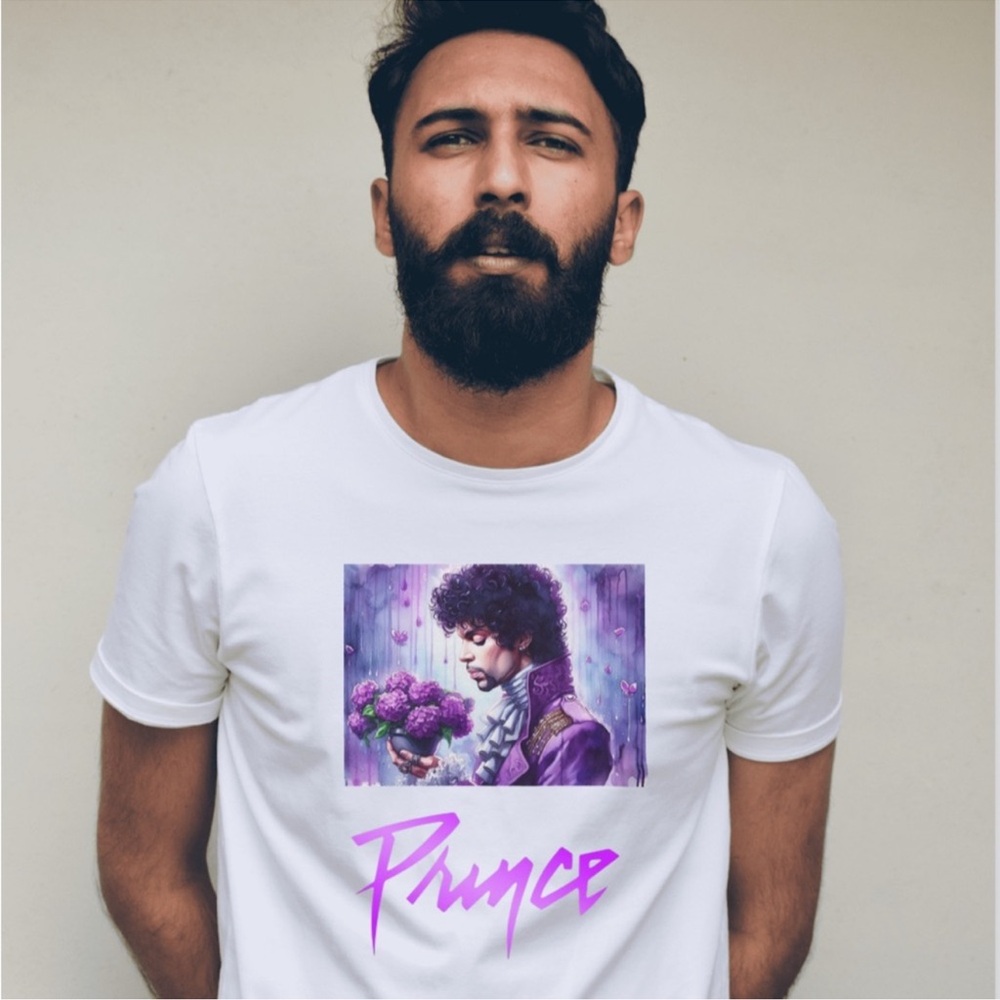 White Graphic T-Shirt perfect for the die hard Prince fan!!